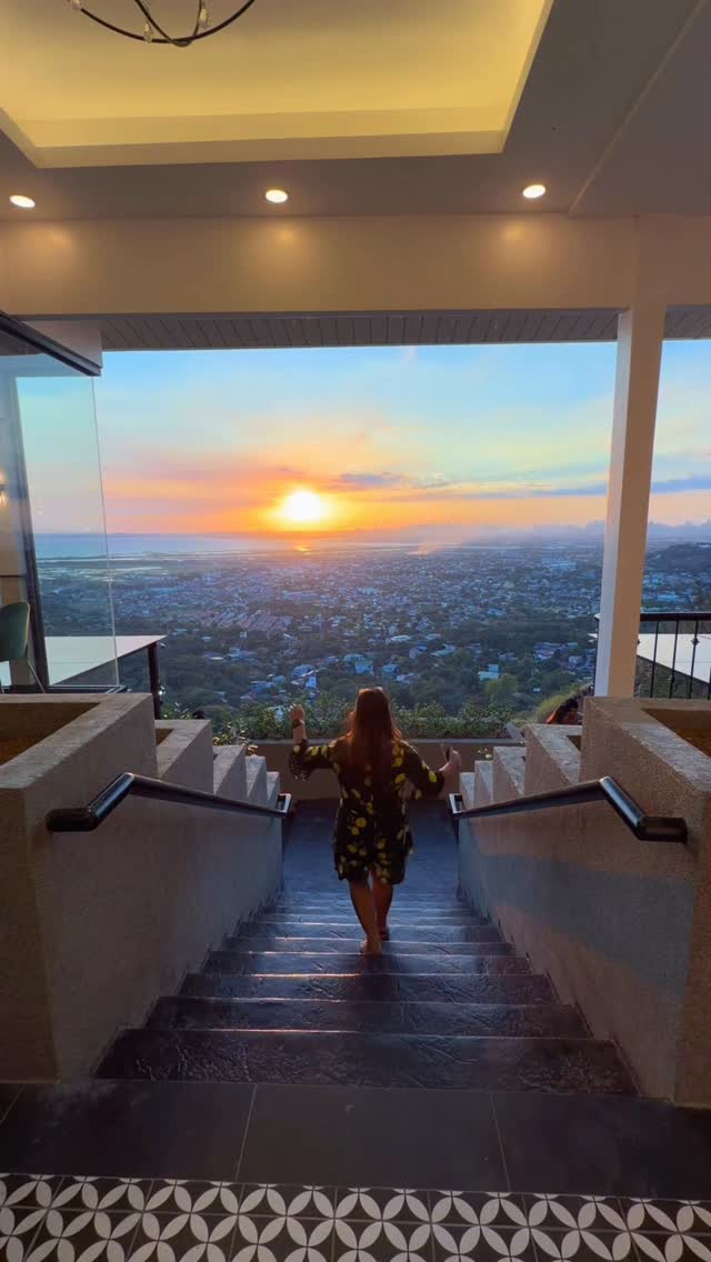 Sunset to city lights view